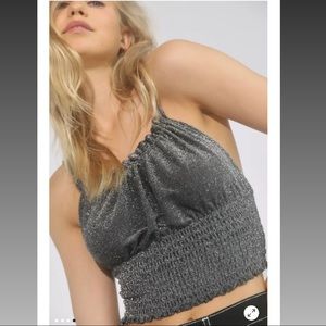 NWOT Urban Outfitters Margot Shimmer Smocked Cami Top. Size Small.